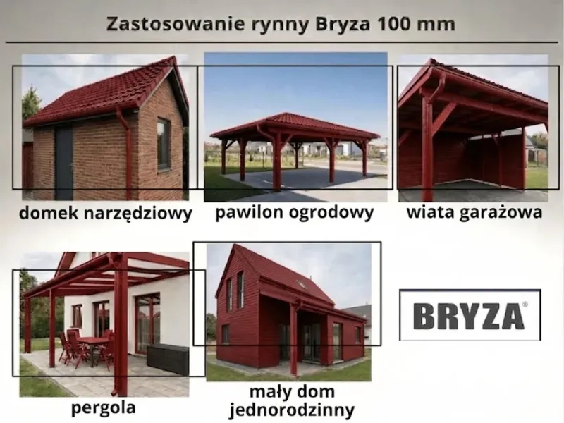 bryza systemy rynnowe pvc rynna czerwona 100 zastosowanie 