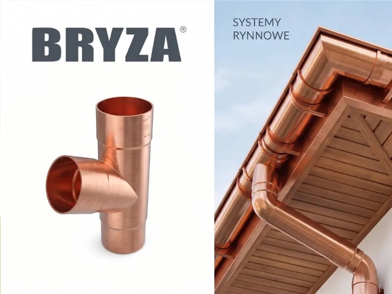 bryza systemy rynnowe pvc trójnik miedziany 