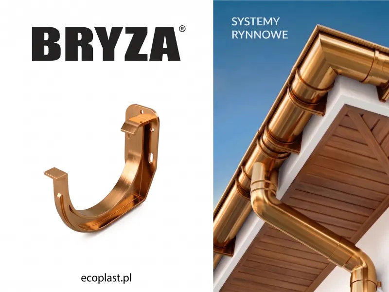 bryza systemy rynnowe pvc uchwyt rynnowy doczołowy miedziany