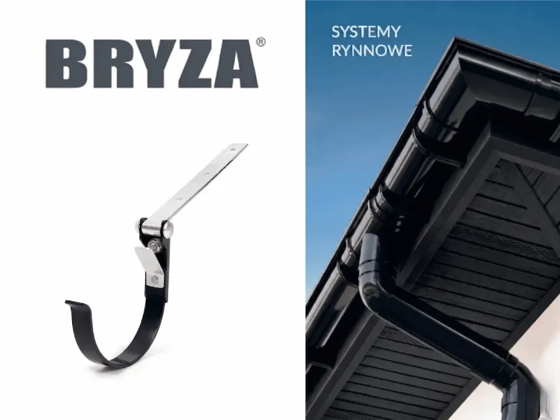 bryza systemy rynnowe pvc uchwyt rynnowy metalowy regulowany