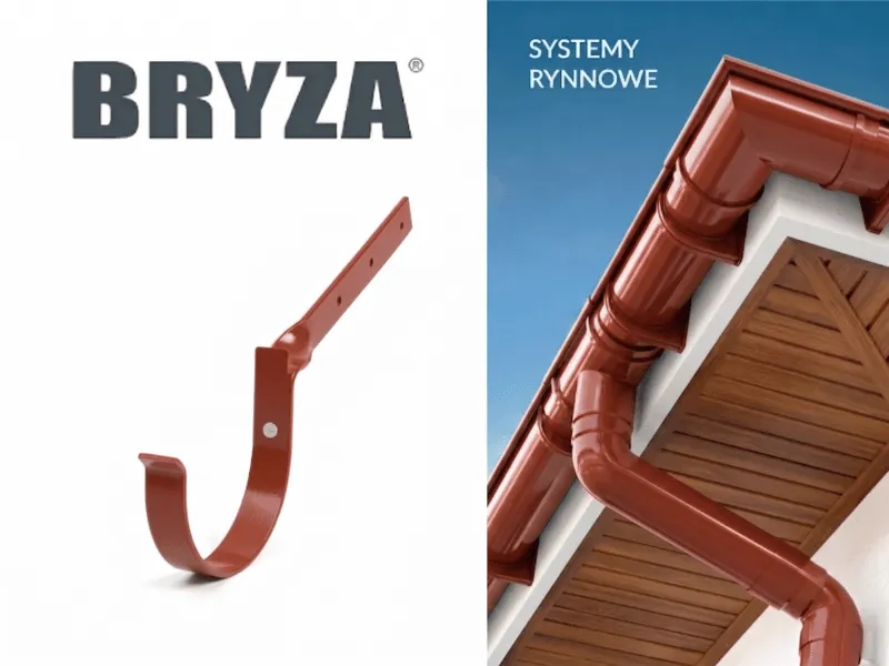 bryza systemy rynnowe pvc uchwyt rynnowy metalowy skręcony 