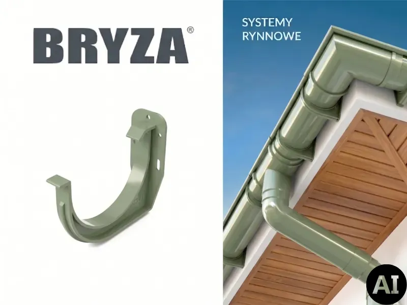bryza systemy rynnowe pvc zielony doczołowy 