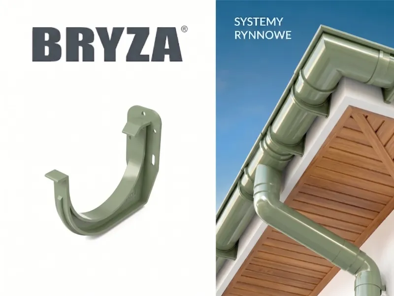 bryza systemy rynnowe pvc uchwyt rynnowy zielony 
