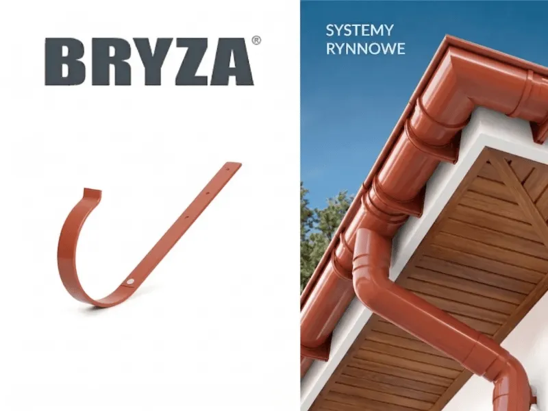 bryza systemy rynnowe pvc uchwyt rynnowy metalowy prosty