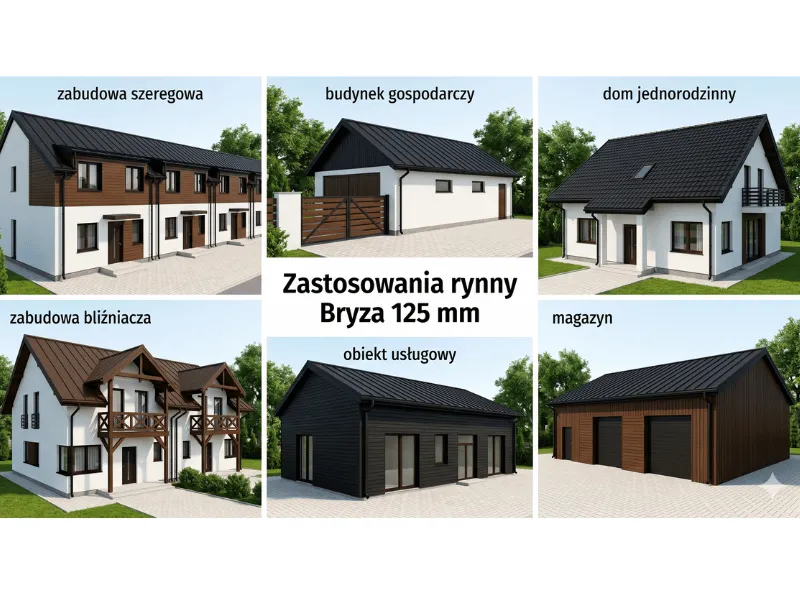 bryza systemy rynnowe pvc zastosowanie rynny 125
