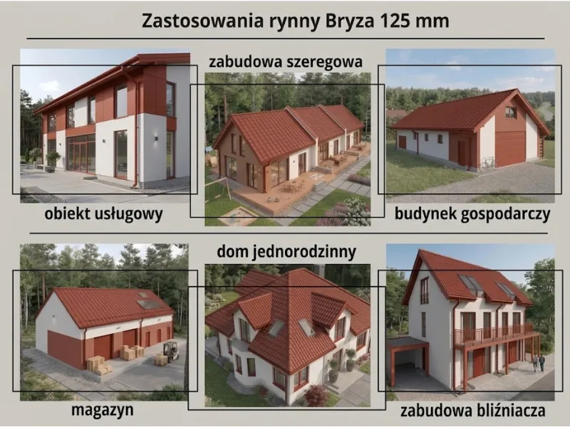 bryza systemy rynnowe pvc rynny czerwone 125 zastosowanie 