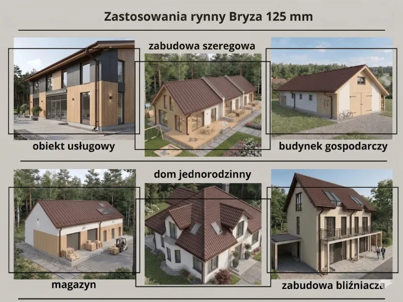 bryza systemy rynnowe pvc zastosowanie rynny 125