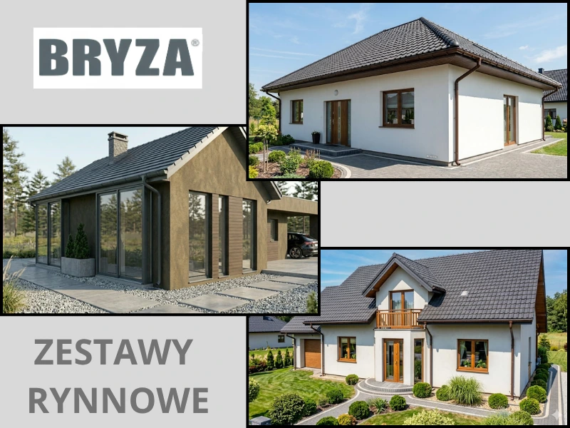 Zestawy rynnowe pvc wizualizacje
