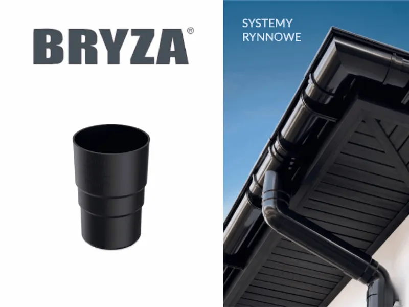 bryza systemy rynnowe pvc zlaczka rury czarna