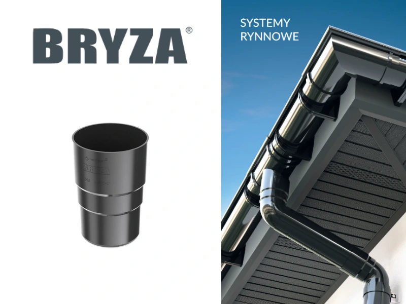 mufa złączka rury bryza pvc grafitowy 110mm