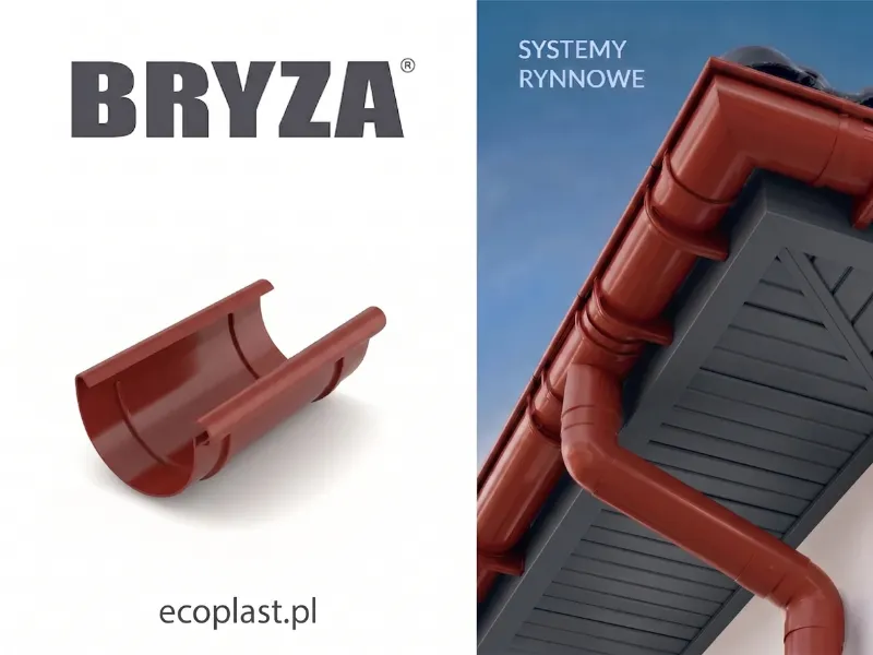 bryza systemy rynnowe pvc złączka rynnowa czerwona  
