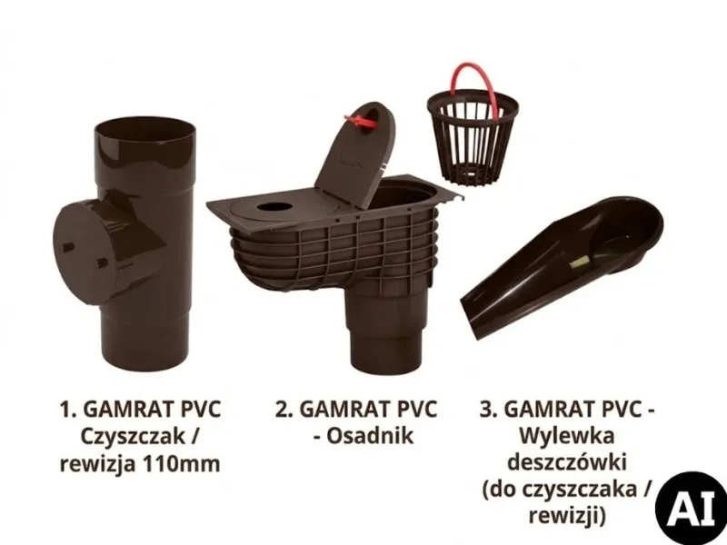 gamrat czyszczak osadnik ciemny brąz 