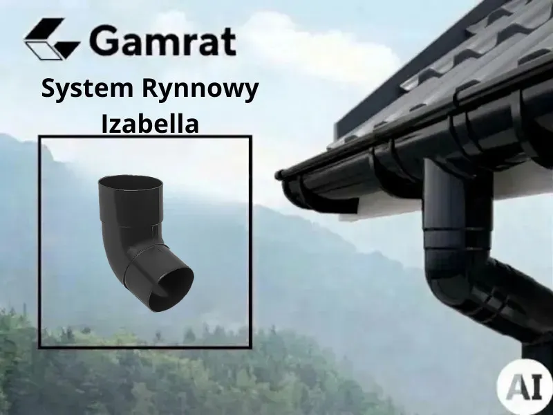gamrat izabella systemy rynnowe pvc kolano czarne