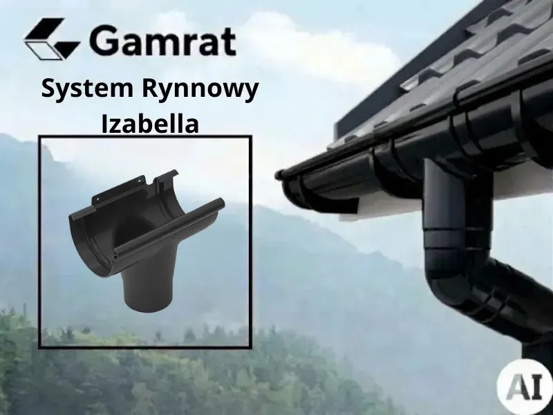 gamrat izabella system rynnowy pvc lej spustowy czarny 
