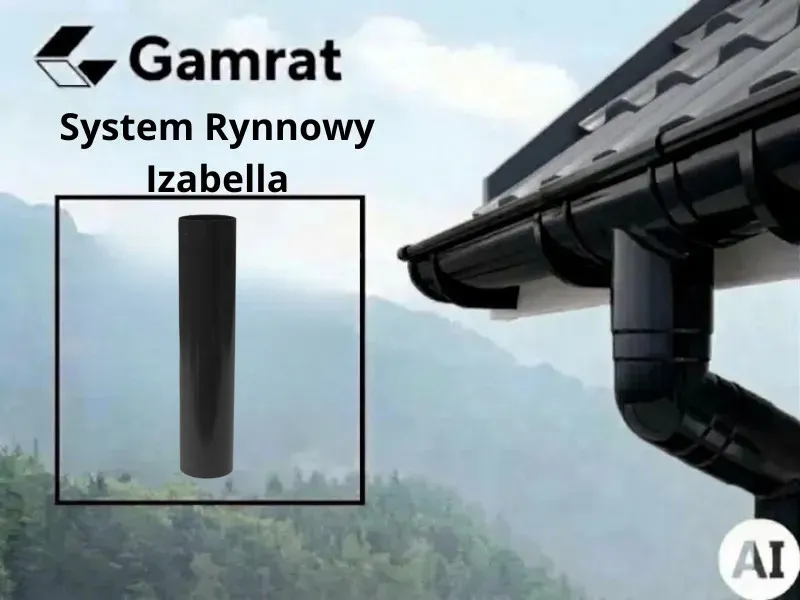gamrat izabella system rynnowy pvc rura spustowa czarna