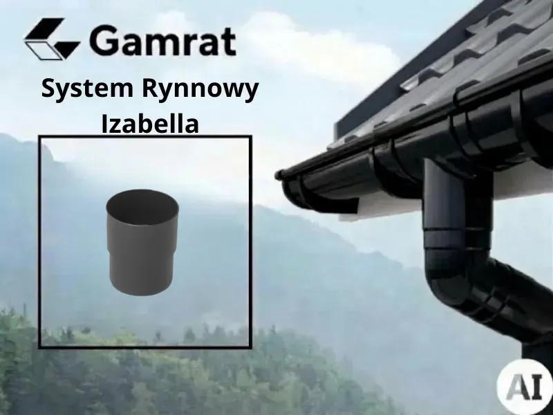 gamrat izabella systemy rynnowe pvc złączka rury czarna