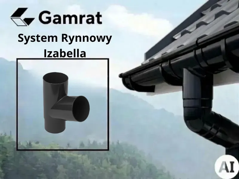 gamrat izabella systemy rynnowe pvc trójnik czarny 