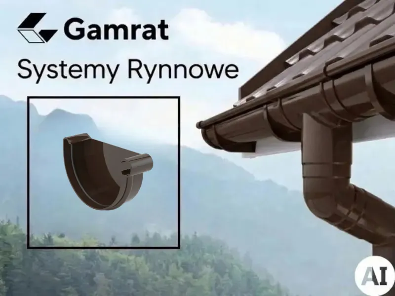 gamrat system rynowy pvc ciemny brąz denko prawe