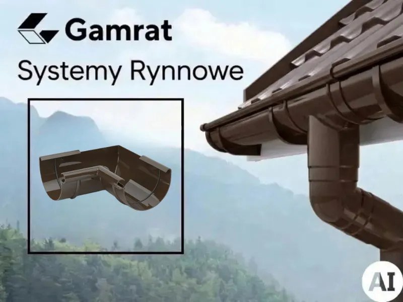 gamrat system rynnowy pvc narożnik wewnętrzny ciemny brąz