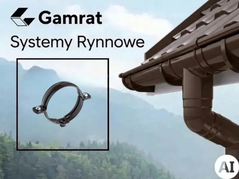 gamrat system rynnowy pvc obejma ciemny brąz 