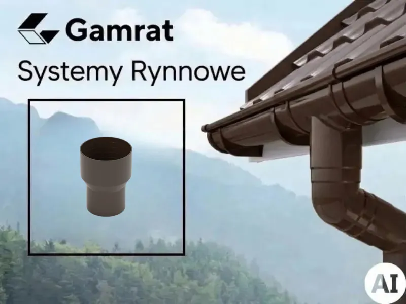 gamrat system rynnowy pvc redukcja odwrotna ciemny brąz
