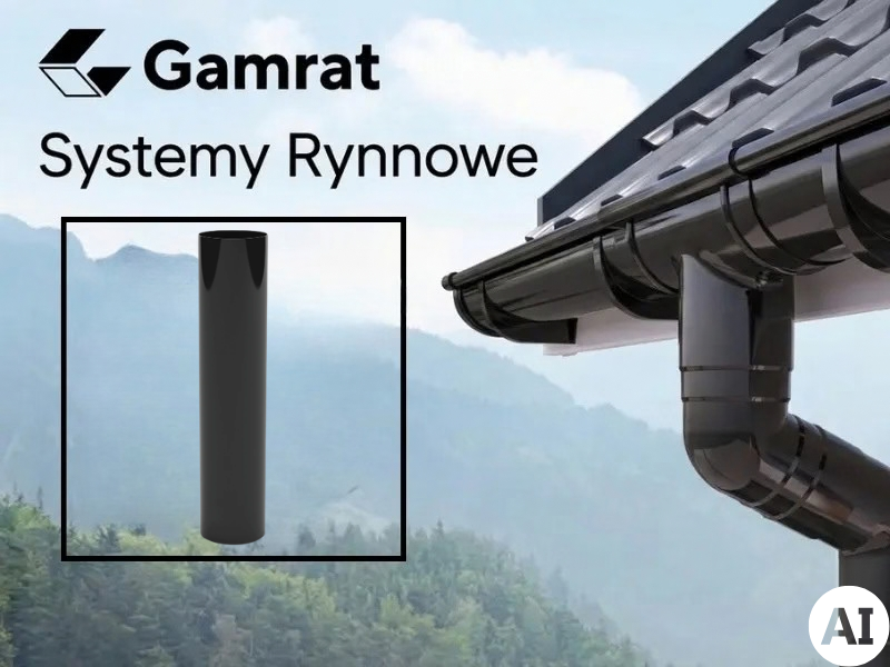gamrat system rynnowy pvc rura spustowa grafitowa
