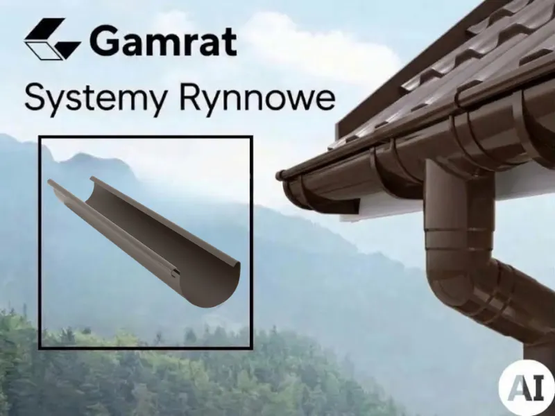 gamrat system rynnowy pvc rynna ciemny brąz 