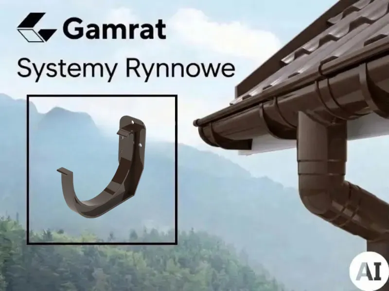 gamrat system rynnowy pvc doczołowy gamrat pvc ciemny brąz
