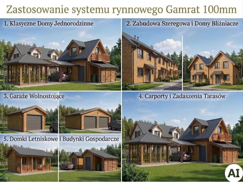 gamrat system rynnowy pvc zastosowanie systemu rynnowego 100mm