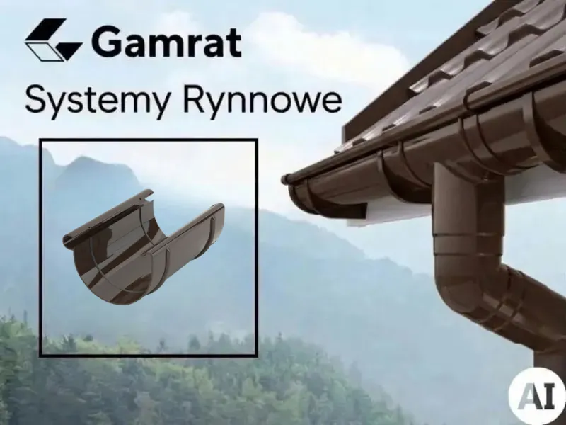 gamrat system rynnowy pvc złaczka rynny ciemny brąz