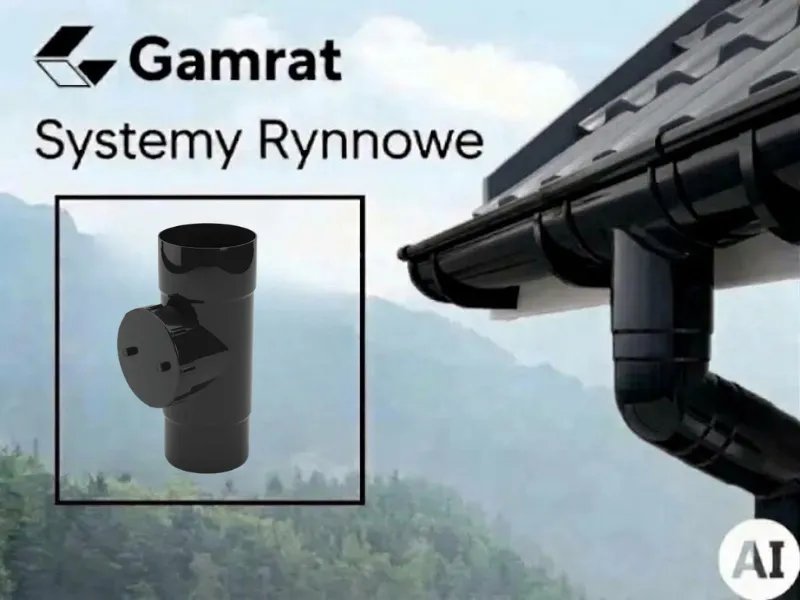 gamrat systemy rynnowe pvc czyszczak czarny