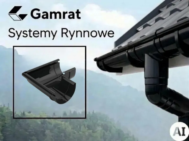 gamrat system rynnowy pvc narożnik zewnętrzny