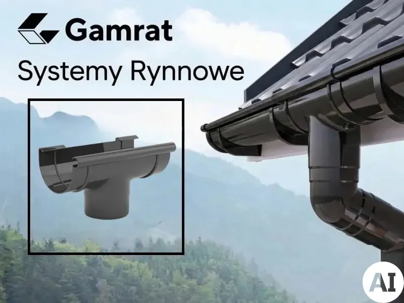 gamrat system rynnowy pvc lej spustowy grafitowy