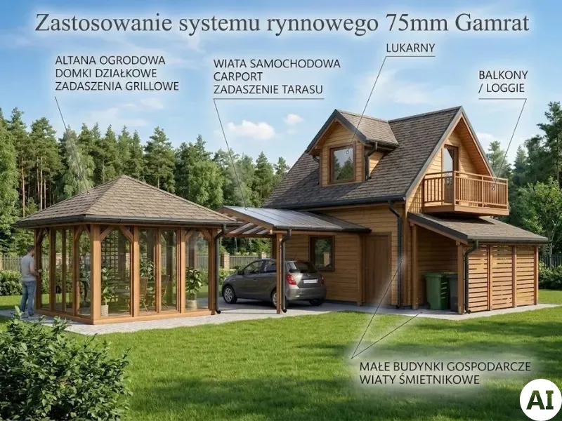 gamrat systemy rynnowe pvc zastosowanie systemu 75mm