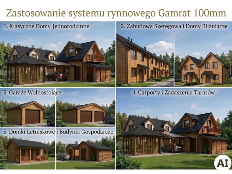 bryza systemy rynnowe pvc zastosowanie rynny 100mm czarnej 