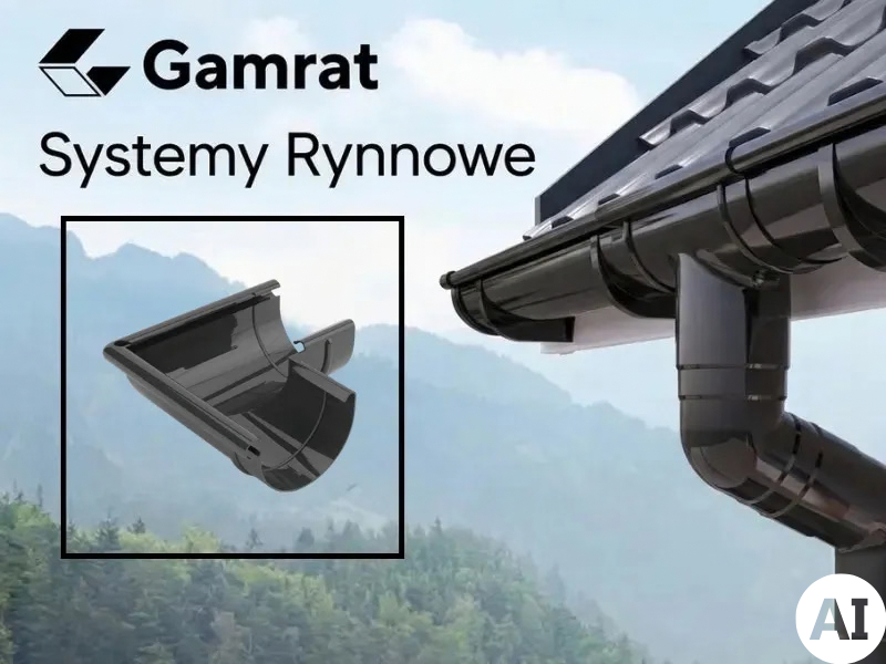 gamrat system rynnowy pvc narożnik zewnętrzny grafitowy 