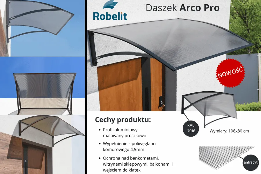 Robelit daszki Arco Pro wizualizacje i ulotka