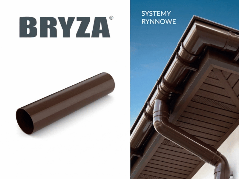 rura spustowa brązowa pcv bryza