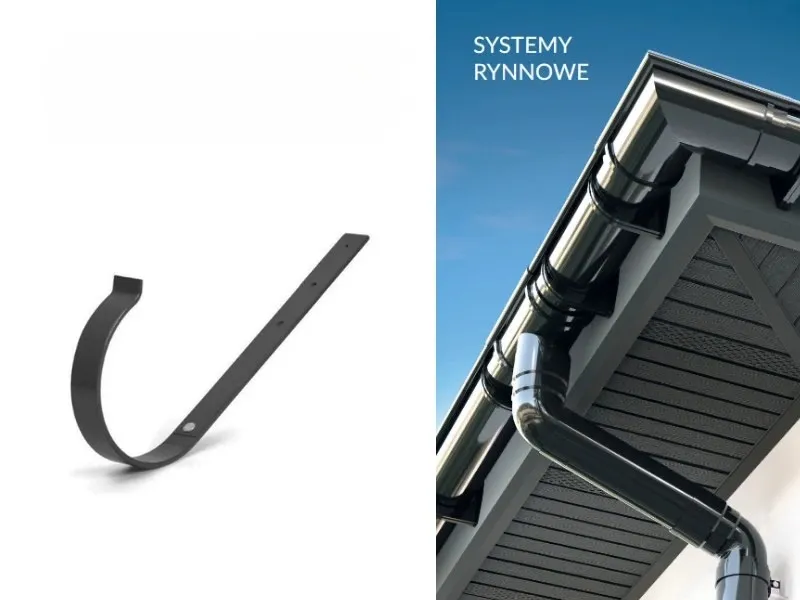 Uchwyt prosty z wizualizacją systemu rynnowego Bryza