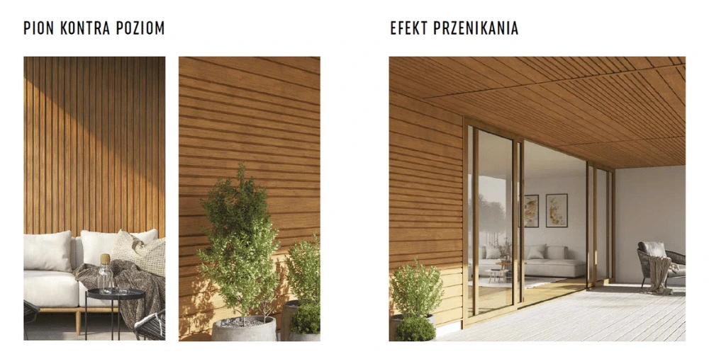 Przykładowe możliwości montżu paneli Fronto
