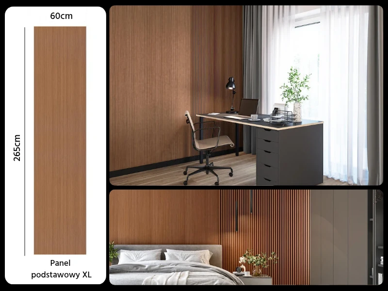 panel mocca Oak XL z wizualizacjami