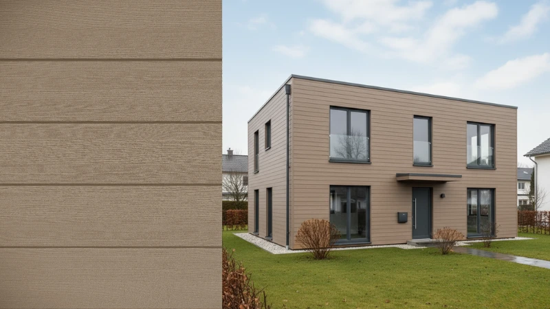 Wziaulizacja paneli Vinylit Cappuccino z ułożonymi panelami