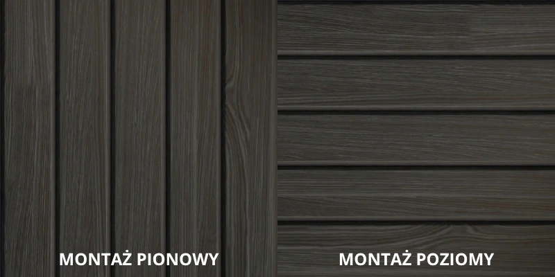 Pionowe i poziome ułożenie paneli w kolorze Kitami Oak