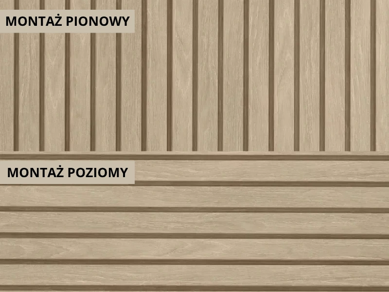 Vox Fronto panele lamelowe Max-3 w kolorze dębu montaż pionowy i poziomy
