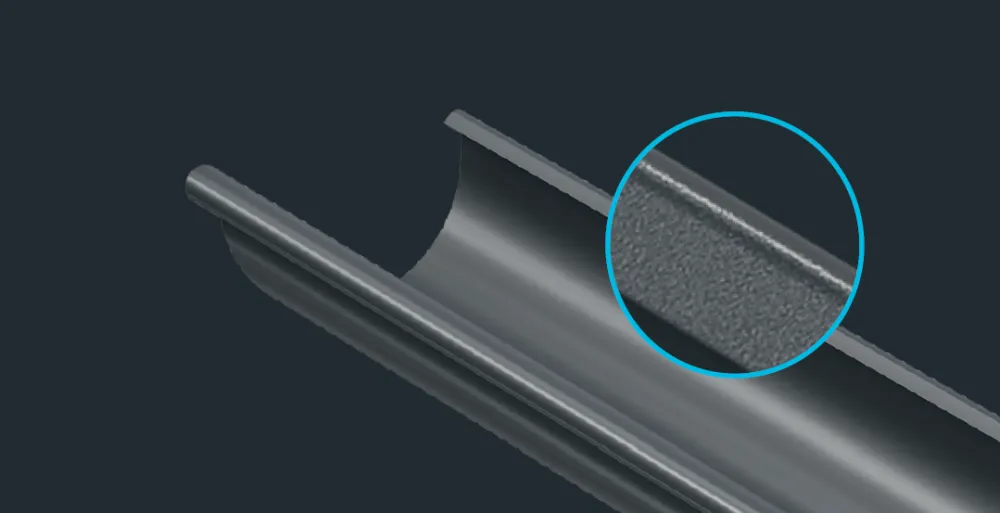 Zdjęcie powłoki w rynnie stalowej Bryza