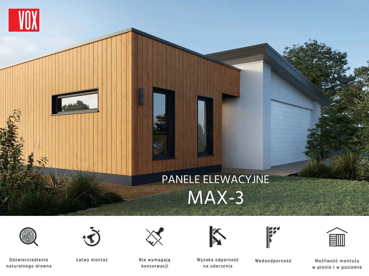 Panel elewacyjny Max-3 sxp-05 zdjęcie realizacji i ikony zalet