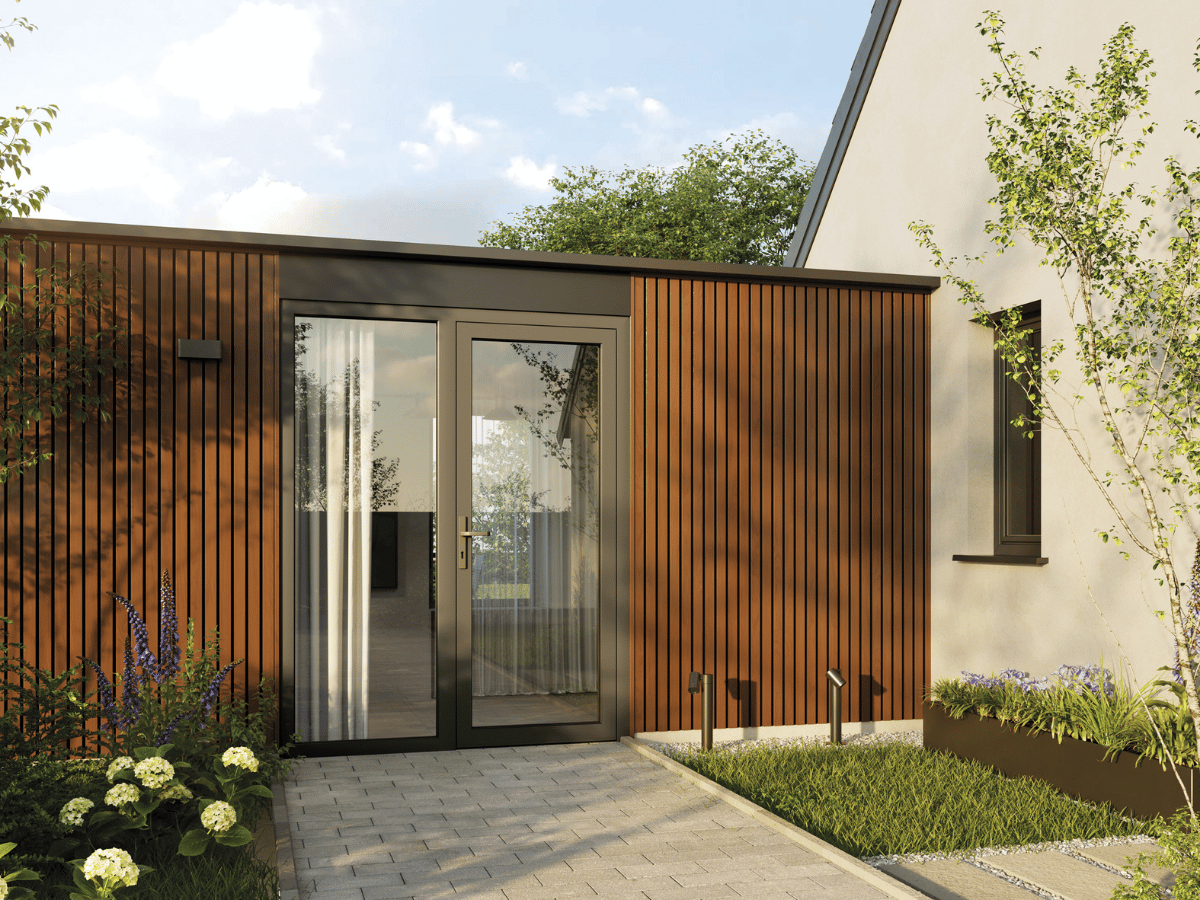 Vilo złoty dąb - Panel lamelowy Fronto V-Black SVP-06 / 25cm x 2,95m zdjęcie realizacji