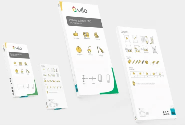 Zdjęcie pakowanie paneli ściennych Vilo SPC