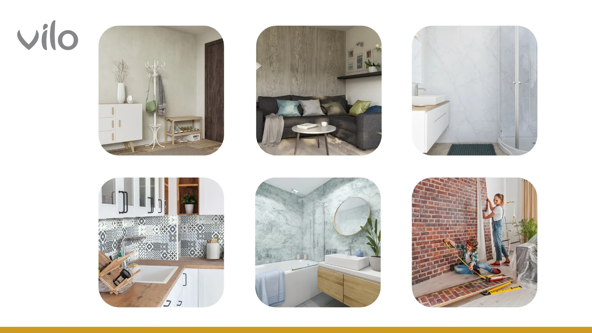 Przykłady realizacji z wykorzystaniem paneli ściennych Vilo PVC