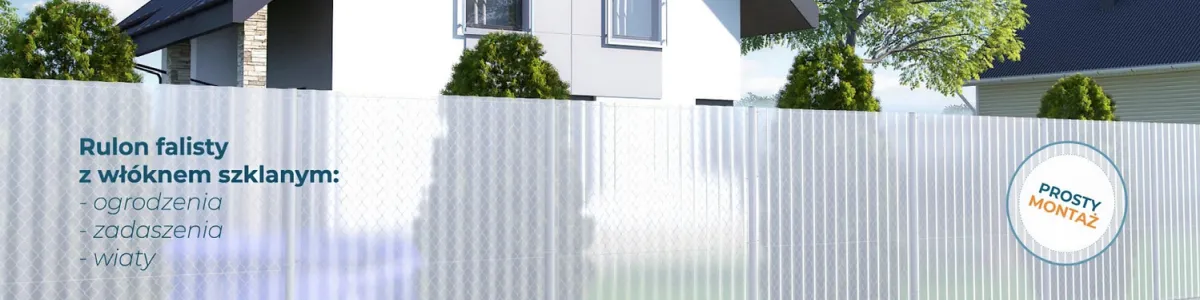 Zdjęcie realizacji z wykorzystaniem rulonu falistego